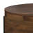 Rayburn SOLID MANGO WOOD 38 inch Wide Round Modern Urban Drum Coffee Table in Walnut Brown-1706187742