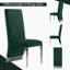 Chaises de salle à manger modernes en velours vert moderne