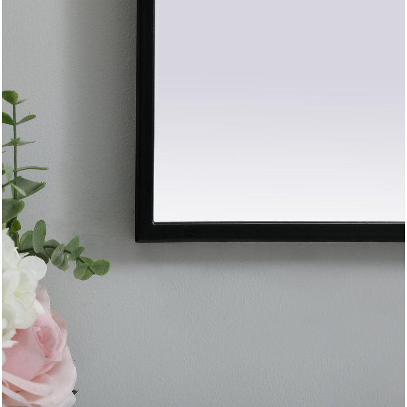 Miroir mural Sabine, Noir, 30 po x 24 po