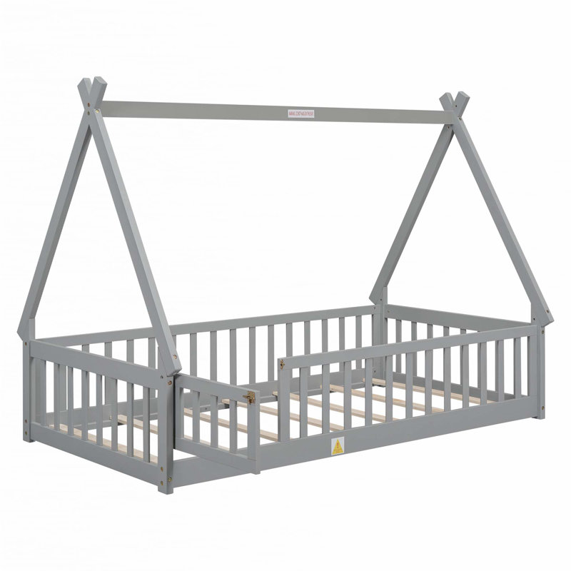 Tent-shaped Floor Bed, with Guardrails