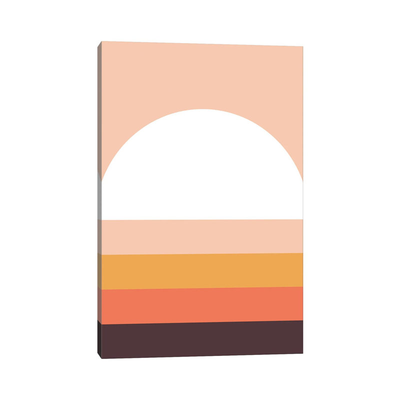 Single Picture Frame Print on Canvas, 20.32 cm H x 30.48 cm W, White/Corn/Tan, Wrapped Canvas
