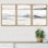 «Pastel Grunge Ocean Wave Landscape Nature Wilderness», peinture sur toile flottante 3 pièces