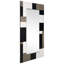 "Geometric Blocks" Hand Made Solid Paulownia Wood Beveled Leaner Mirror size 80" x 40"