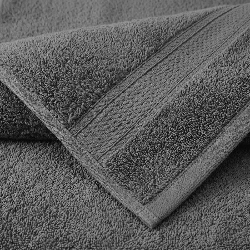 Coton luxueux et hautement absorbant Renata, Gris anthracite