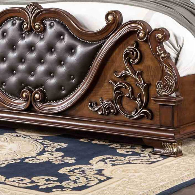 Mobilier de chambre à coucher 1pc, Très grand californien, Brun / cerisier