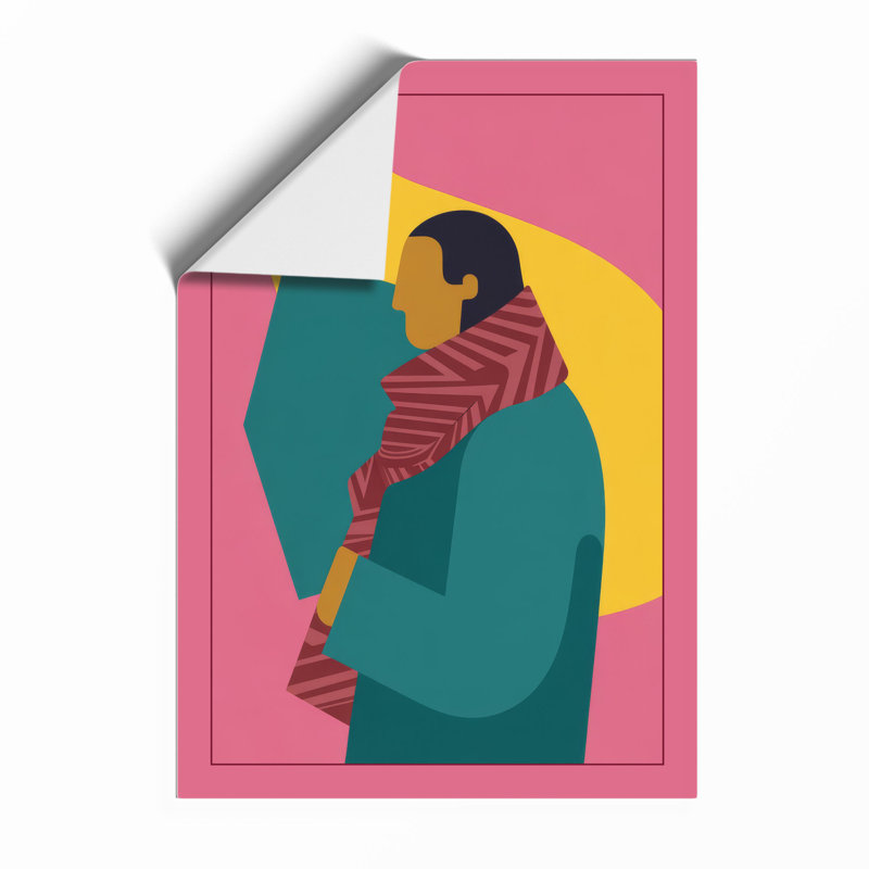 Gentle Embrace Modern - Framed Print, Unframed, A1 - 84.1 x 59.4 cm