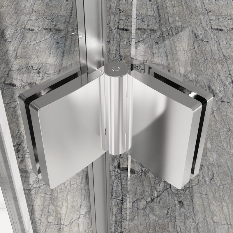 72 po Porte de douche pivotante en verre High Bi - Fold
