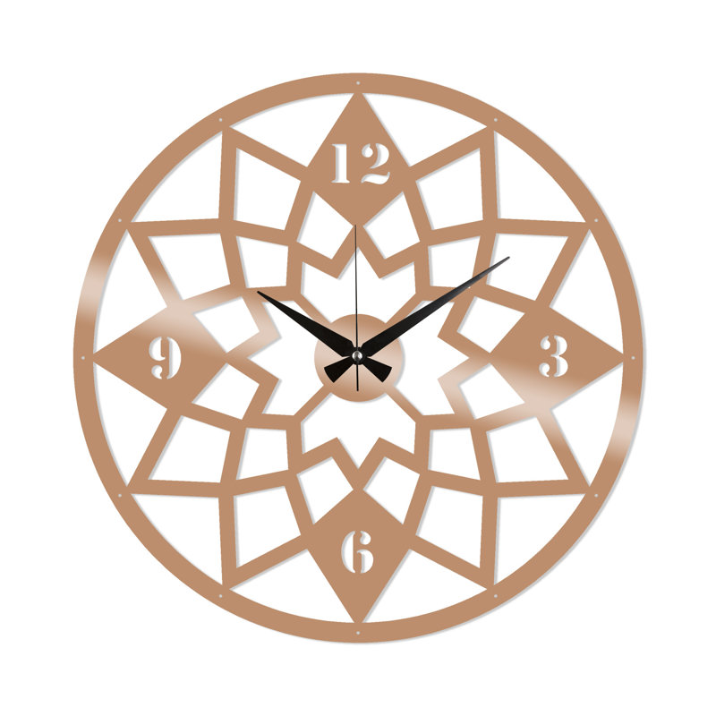 Mabella Metal Wall Clock, Copper