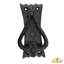 Heurtoir de chambre noir antique en fonte - 4,7 pouces