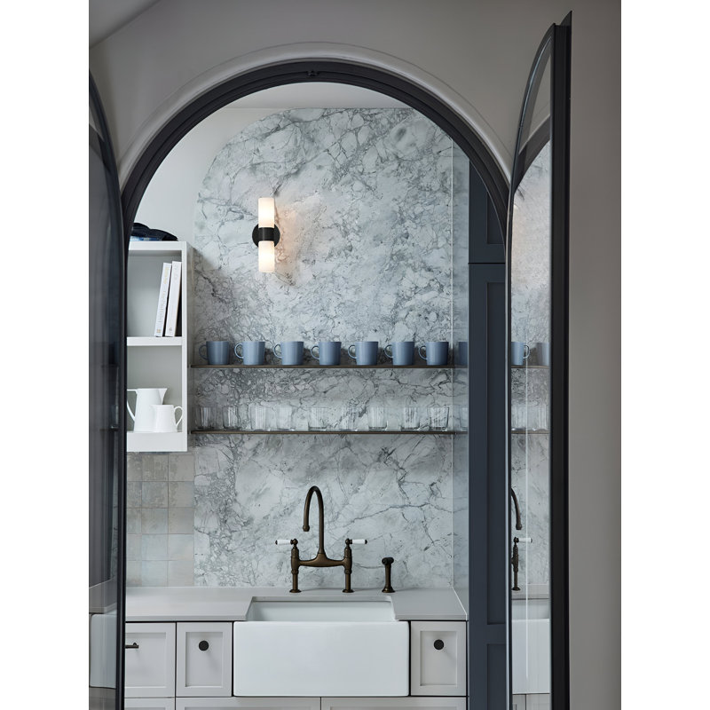 Conners Flush Mounted Sconce, Black