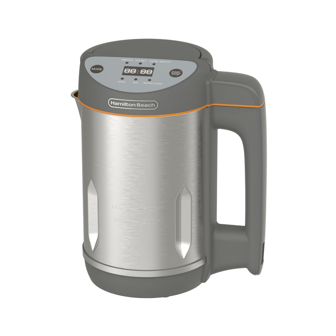 Hamilton Beach 3-in-1 Soup Maker & Smoothie Blender 1.6L, Angled Digital Display & Timer, Auto-Stir & Overspill Sensor, Makes 4 Portions of Fresh Soup, Juices & Shakes, Easy Clean, Grey - HBSM003G - Image 3