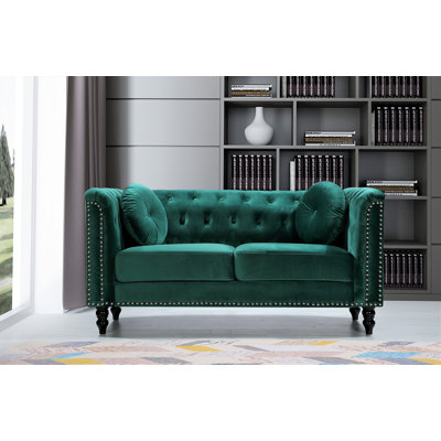 Whetzel 64.17'' Velvet Loveseat