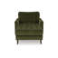 Chaise longue Pir, revêtement en velours capitonné vert olive douillet 64 po