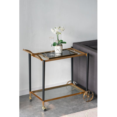 Gaddy Classic Chic Serving Bar Cart by Darby Home Co