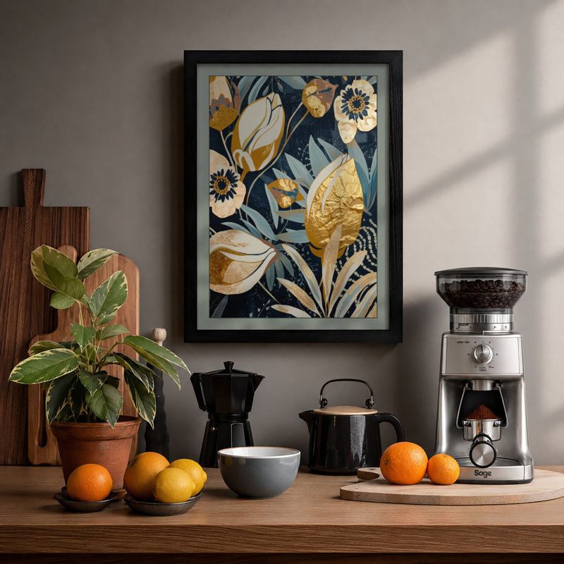 Golden Botanica Botanical - Print, Black, A4 - 29.7 x 21.0 cm