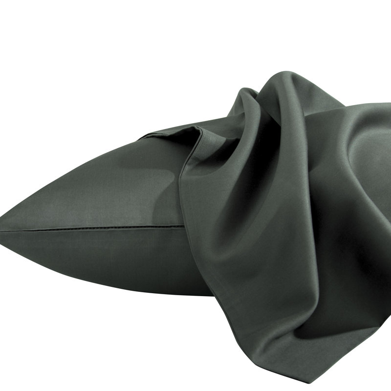 Egyptian-Quality Cotton Bed Pillowcases, 500 Thread Count Cotton Sateen Pillowcases with Envelope Closure - NTBAY, Charcoal