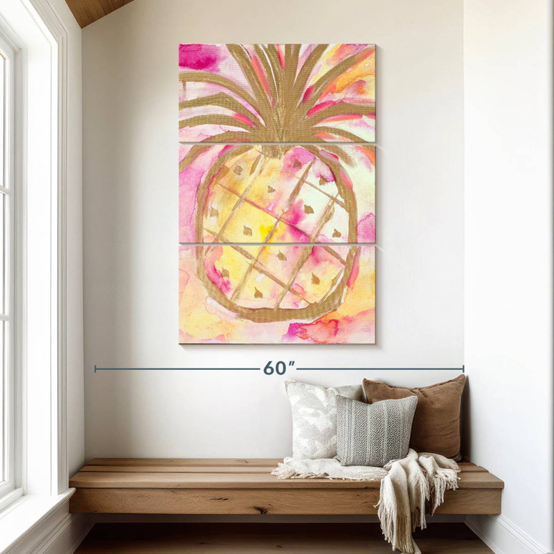 Ananas or rose Yarlin, H 50 po x l 32 po