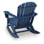 Chaise Adirondack à bascule pour l'extérieur Sunny avec tasse intégrée, PEHD bleu
