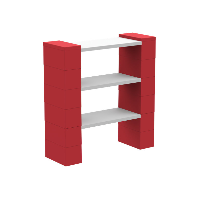 EverBlock 3 Level Shelving Kit, Red