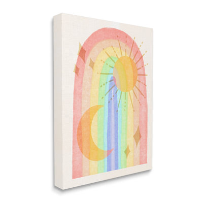 «Bold Rainbow Astral Sun Moon Stars» par Daphne Polselli - impression