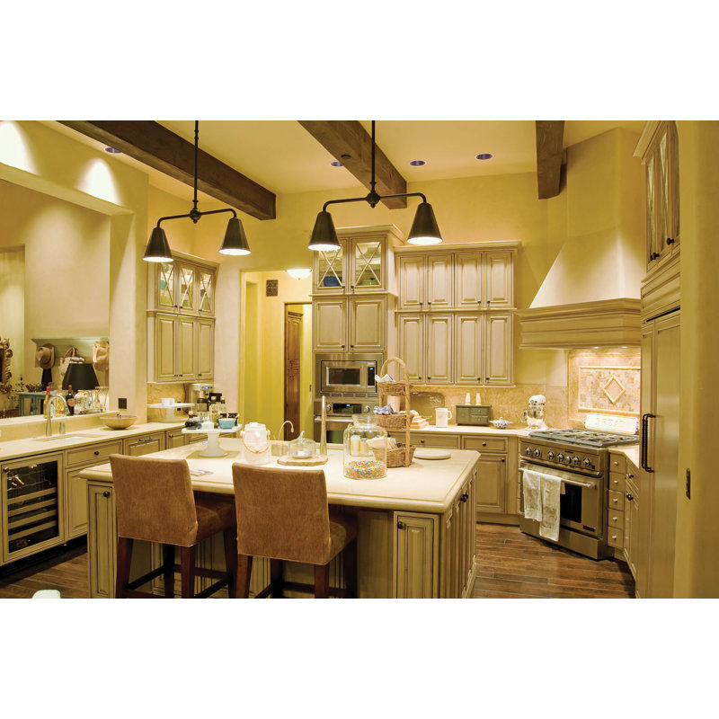 Faux Wood Beam 4 3/8"H x 153"W x 2 1/4" D U Shaped Ceiling Beam, Medium Oak