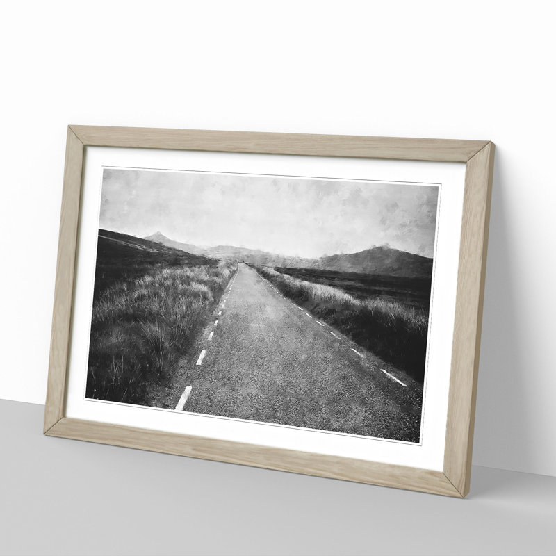 The Open Road Vol.2 - Picture Frame Graphic Art, Oak Framed, 27cm H x 36cm W x 2cm D