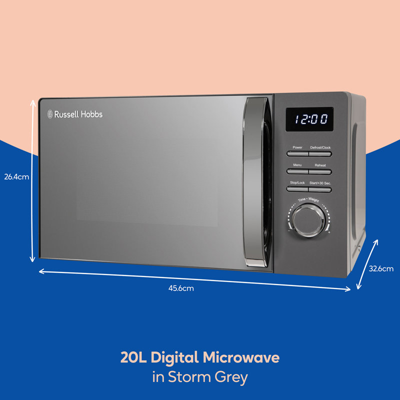 Russell Hobbs Rhmd818B Legacy 20 Litre Digital Microwave, Storm Grey