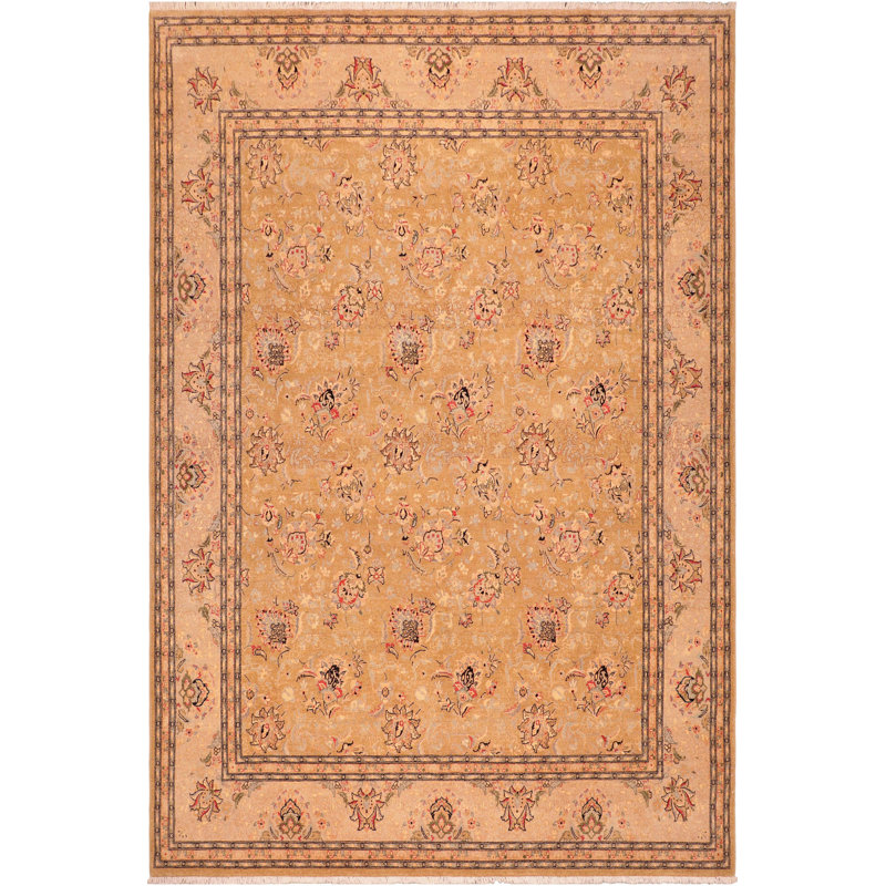 Tapis unique de style or des années 2000 de 8 pi 3 po x 10 pi 2 po