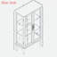 Vitrine avec 2 portes en verre trempé, tablettes réglables et éclairage DEL-61738111