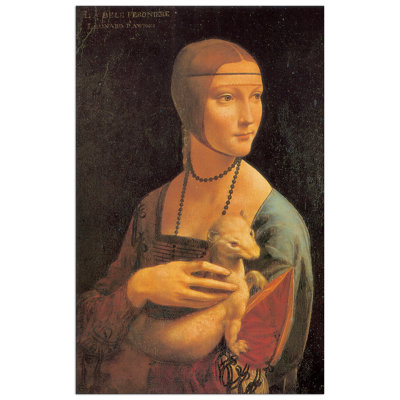 Lady with an Ermine by Leonardo Da Vinci - 1 Piece Wall Art