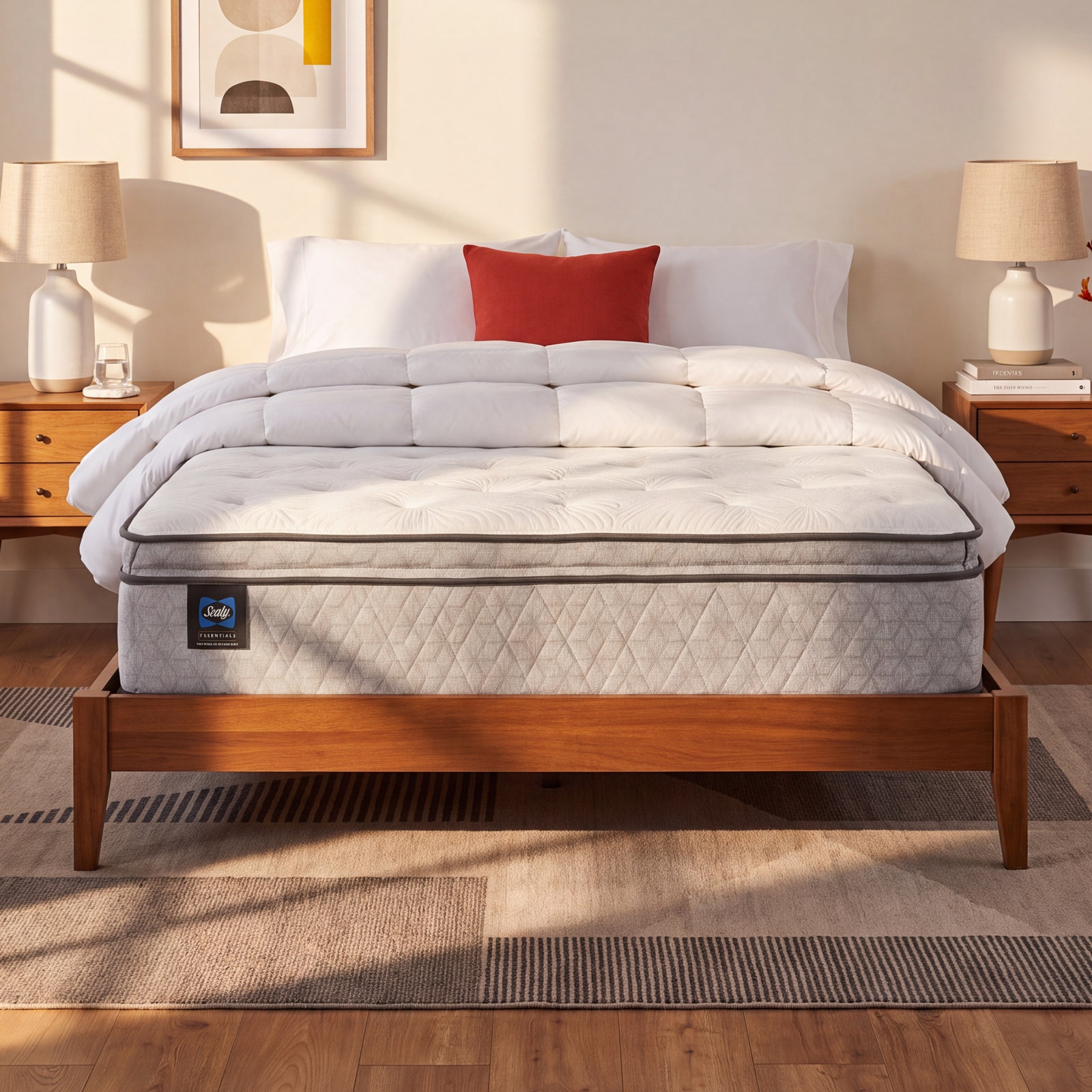 Sealy Essentials 13" Pillow Top Mattress, Queen