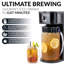 HomeCraft HCIT3BS 3-Quart Black Stainless Steel Café' Ice Iced Coffee and Tea Brewing System