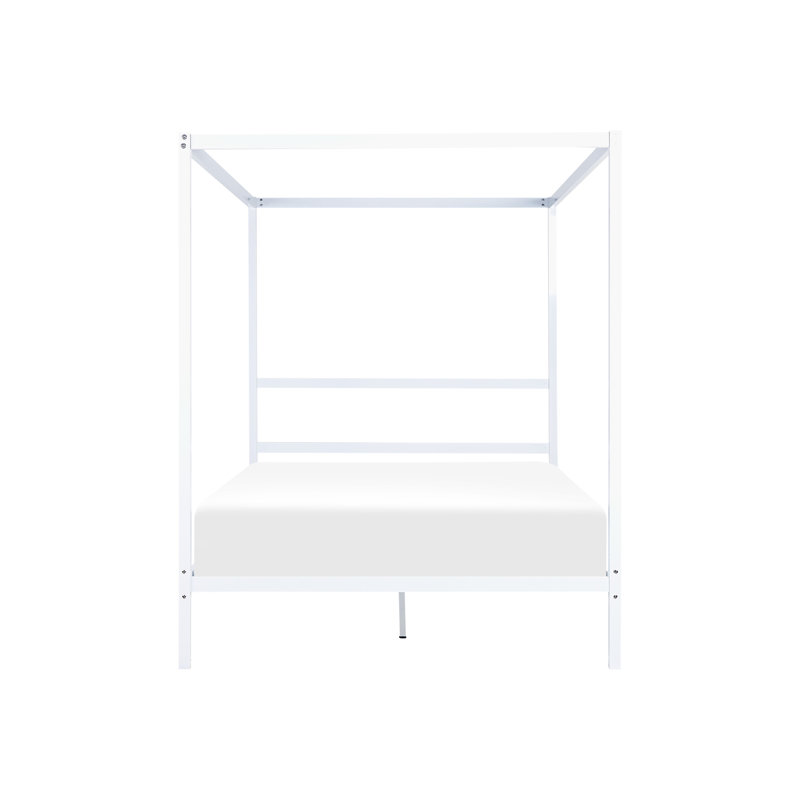 Lynton Metal Bed, European Double (140 x 200cm), White