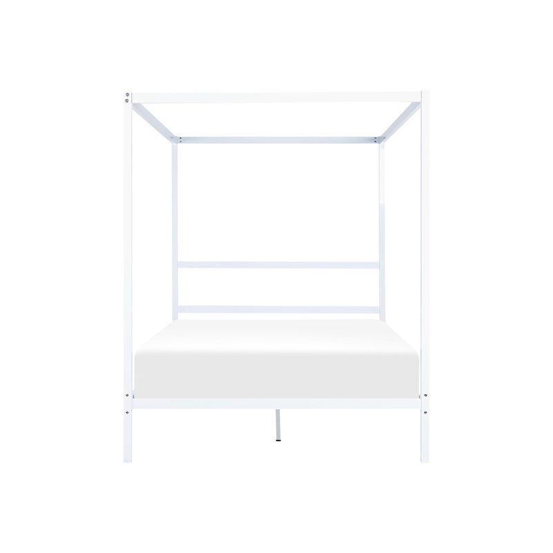 Lynton Metal Bed, European Double (140 x 200cm), White