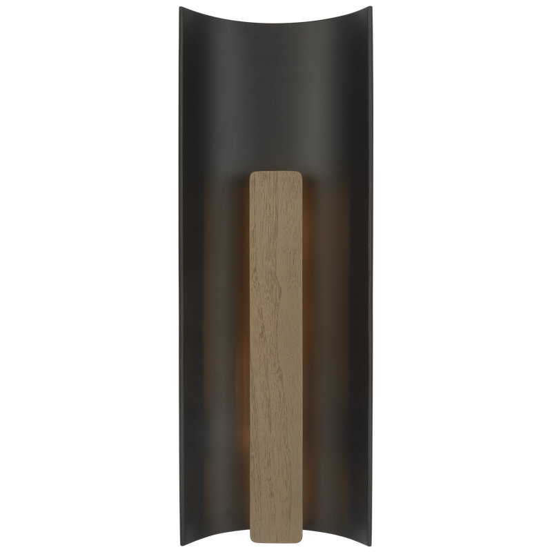 Anne-Marie Barton Remi 18" Sconce, Matte Carbon/Warm Walnut