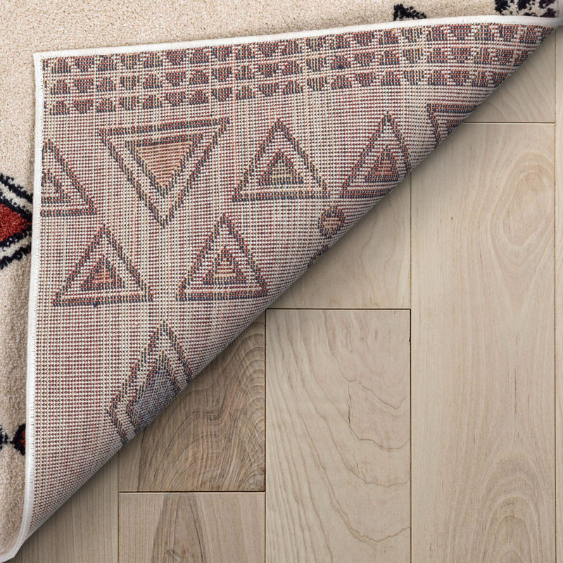 Well Woven Malaga Huron Bohemian Vintage Tribal Beige Rug, Rectangle 120 x 160cm