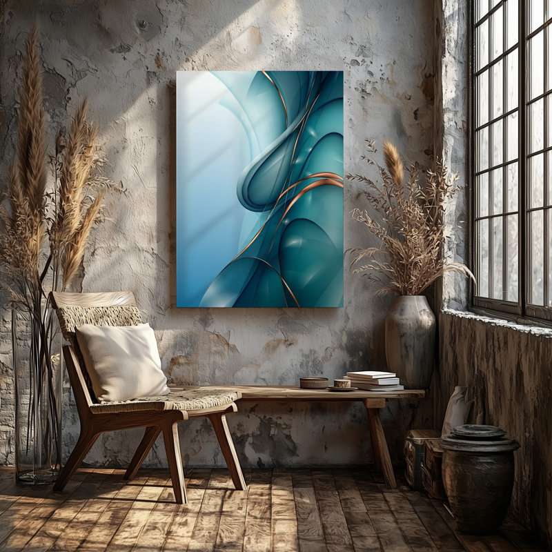 Toile, "An An Abstract", impression numérique mettant en vedette des formes fluides tourbillonnantes que l'art mural Intertwine