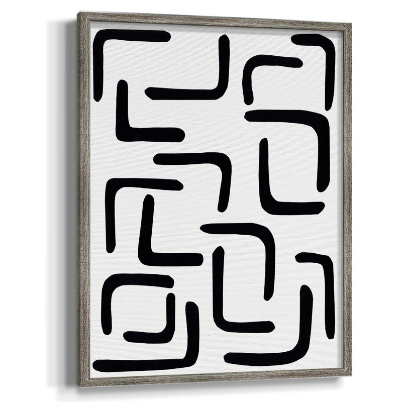 Shuffle III Framed Print - Solid Wood, 15" H x 12" W