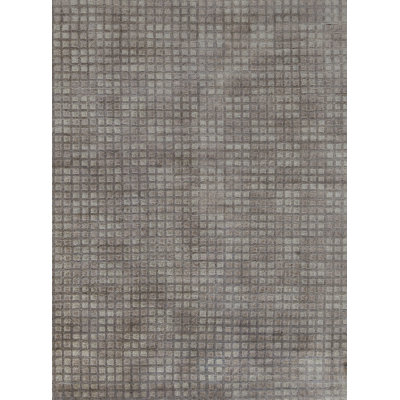 Hand-Knotted High-Quality Brown and Cream Area Rug