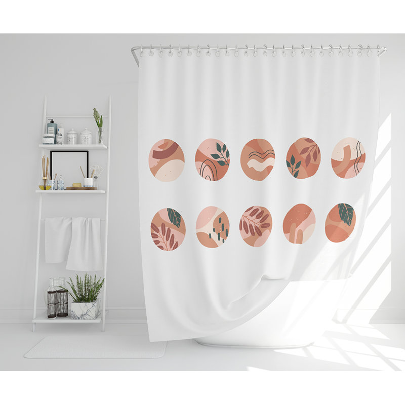 Elizabth 13 Piece Polyester Shower Curtain Set