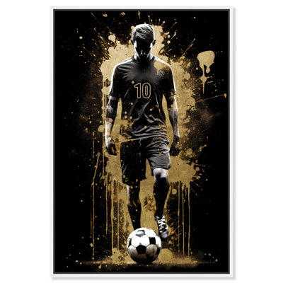 «Pro Soccer Splatter Inspirational Sport», art mural par Notoriart