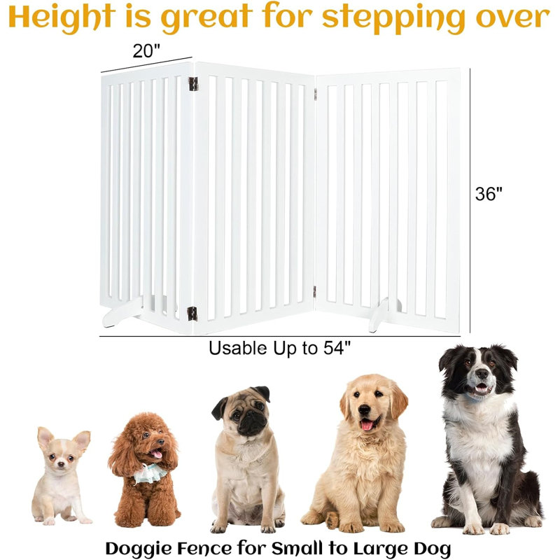 Barrière pour animaux autoportante en bois Metter avec une paire de pieds de support