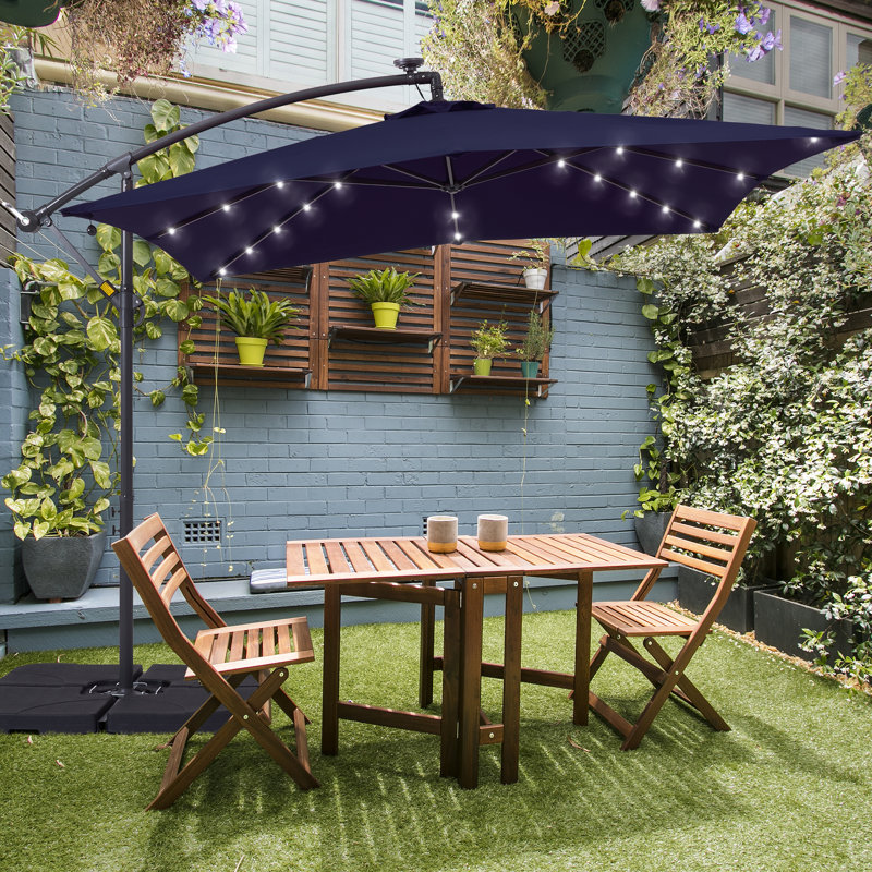 Parasol suspendu en porte-à-faux 98,4 po Jamieson, Bleu marine