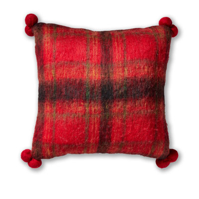 Wooly Plaid Square Pillow