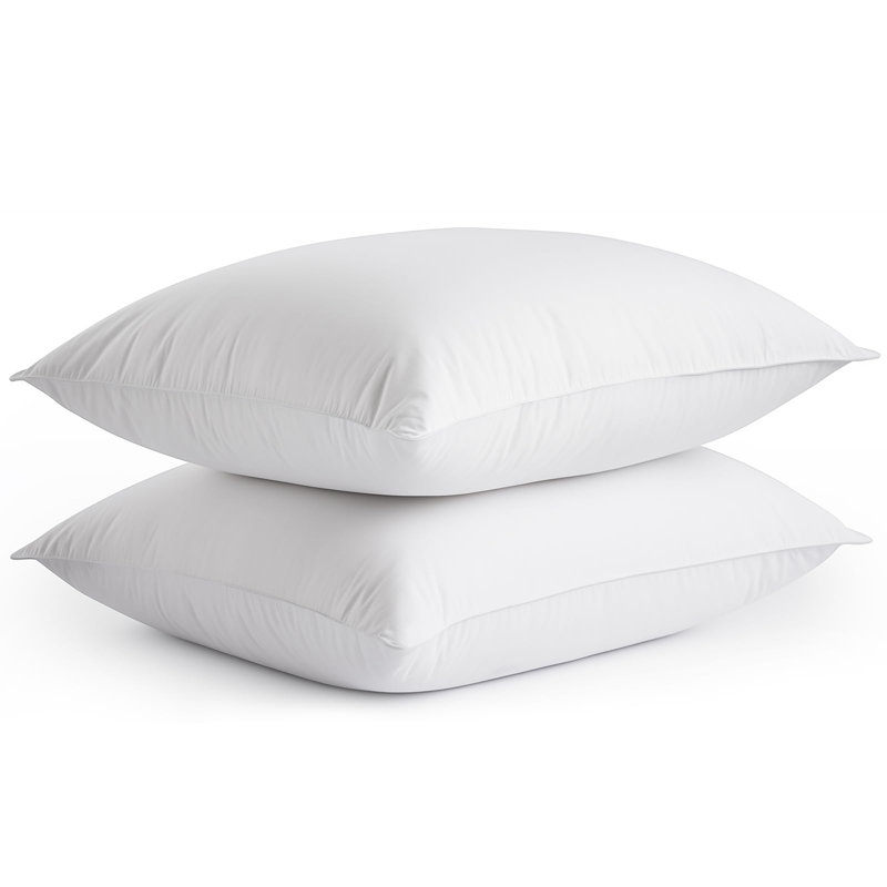  Washable Goose Feather & Down Pillows (Set Of 2) For Good Sleep, Queen: 20" x 30"