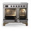 Majestic III Series 40 Inch Induction Range with 6 Induction Elements in Glossy Black (Copper Trim)-1354541614-1354541632