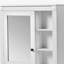 Armoire à pharmacie de salle de bain avec miroir, armoire à miroir murale avec rangement, armoire de rangement blanche pour salle de bain