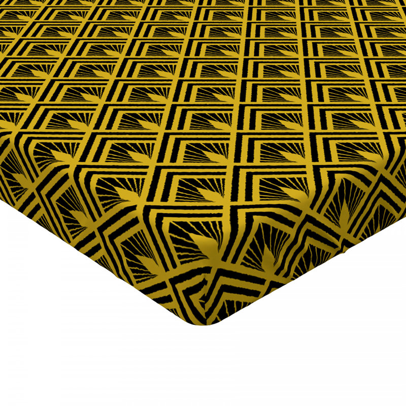 Microfiber Geometric Fitted Sheet, Full Fitted Sheet