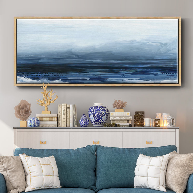 View from the Lighthouse I- Framed Canvas, 12" H x 30" W