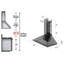 Hotte murale convertible 36 pouces KF 400 CFM en acier inoxydable brossé 430